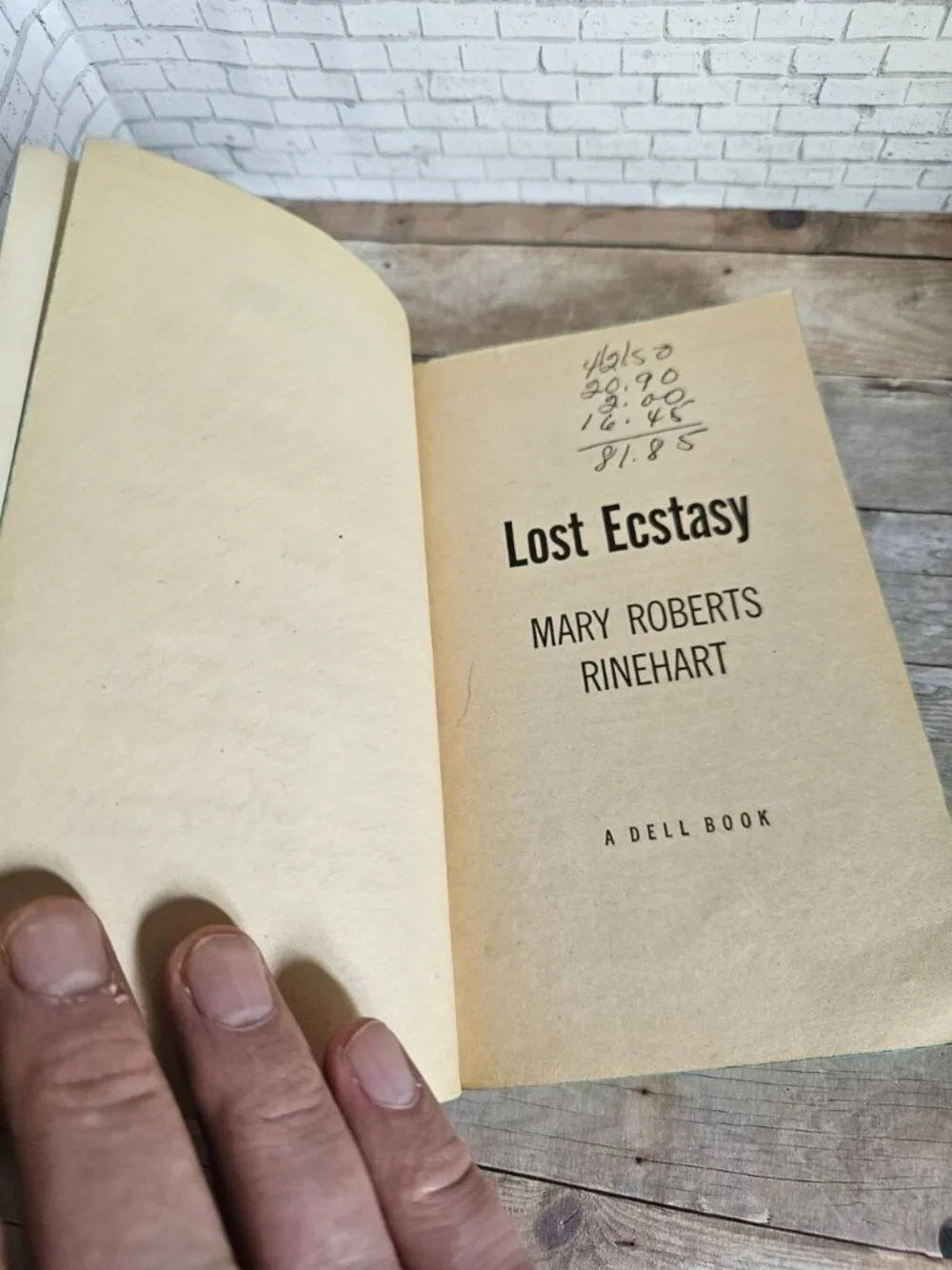 Vintage Dell Gothic 1967 Lost Ecstasy by Mary Roberts Rinehart Romantic Suspense
